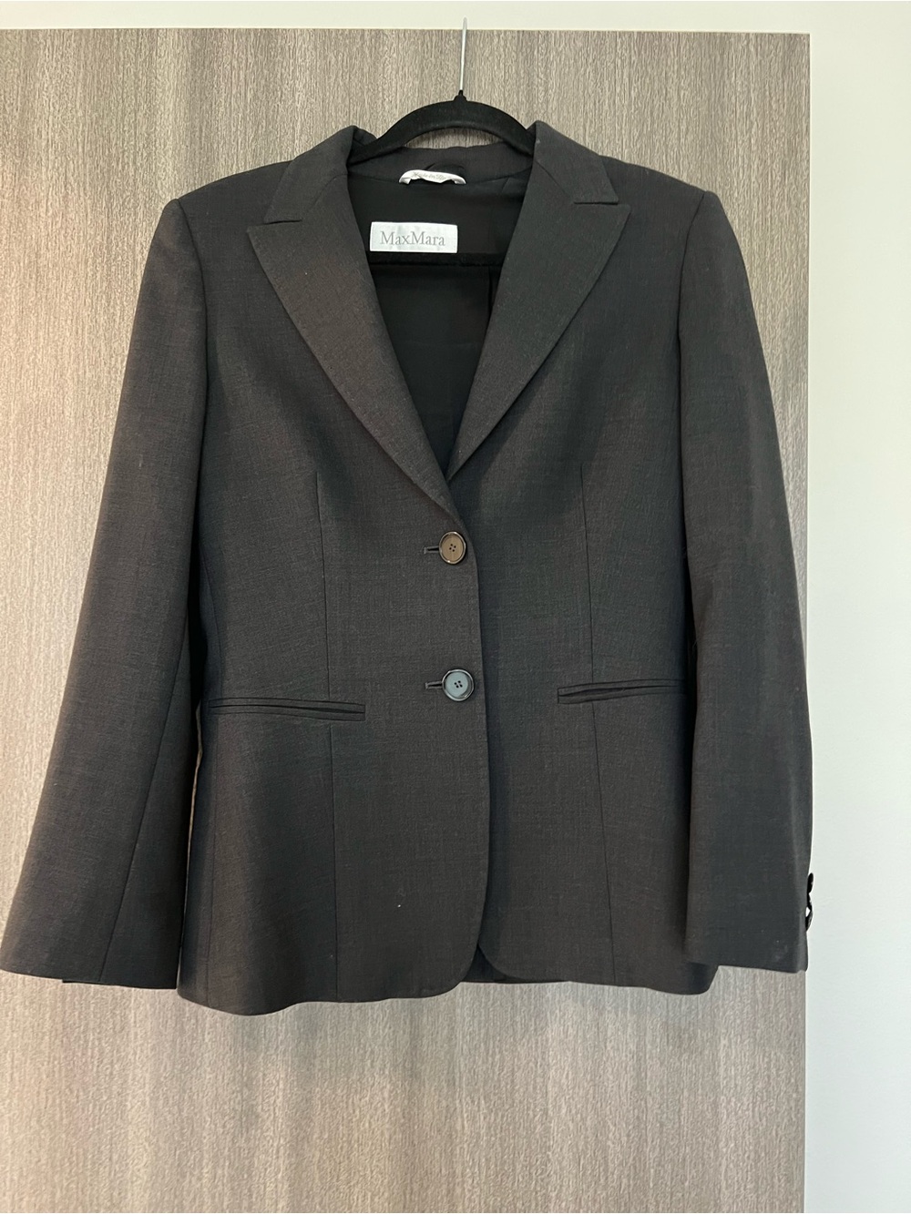 MaxMara Black Single-Breasted Tailored Blazer